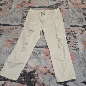 American Eagle Outfitters Off-White Super Stretch Jeans